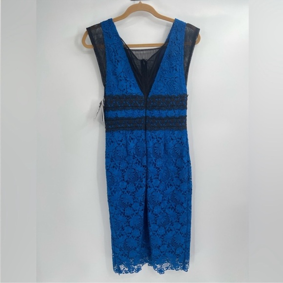 Diane Von Furstenberg Viera DVF Blue Lace V-Neck Dress 2 Nwt - Picture 7 of 15